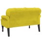 vidaXL Banco con respaldo terciopelo amarillo 119,5x64,5x75 cm vidaXL Banco con respaldo terciopelo amarillo 119,5x64,5x75 cm