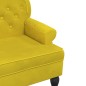 vidaXL Banco con respaldo terciopelo amarillo 119,5x64,5x75 cm vidaXL Banco con respaldo terciopelo amarillo 119,5x64,5x75 cm