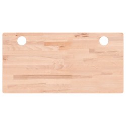 vidaXL Tablero de escritorio madera maciza de haya 100x50x4 cm