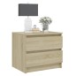 vidaXL Mesita de noche madera contrachapada roble Sonoma 50x39x43,5 cm vidaXL Mesita de noche madera contrachapada roble Sonoma 50x39x43,5 cm