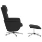vidaXL Sillón reclinable masaje con reposapiés cuero sintético negro vidaXL Sillón reclinable masaje con reposapiés cuero sintético negro