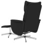 vidaXL Sillón reclinable masaje con reposapiés cuero sintético negro vidaXL Sillón reclinable masaje con reposapiés cuero sintético negro