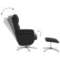 vidaXL Sillón reclinable masaje con reposapiés cuero sintético negro vidaXL Sillón reclinable masaje con reposapiés cuero sintético negro
