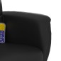 vidaXL Sillón reclinable masaje con reposapiés cuero sintético negro vidaXL Sillón reclinable masaje con reposapiés cuero sintético negro