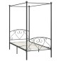 vidaXL Estructura de cama con dosel metal gris 100x200 cm vidaXL Estructura de cama con dosel metal gris 100x200 cm