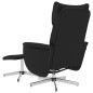 vidaXL Sillón reclinable con reposapiés cuero sintético negro vidaXL Sillón reclinable con reposapiés cuero sintético negro