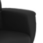 vidaXL Sillón reclinable con reposapiés cuero sintético negro vidaXL Sillón reclinable con reposapiés cuero sintético negro
