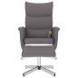 vidaXL Sillón de masaje reclinable con reposapiés cuero sintético gris vidaXL Sillón de masaje reclinable con reposapiés cuero sintético gris