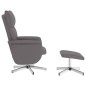vidaXL Sillón de masaje reclinable con reposapiés cuero sintético gris vidaXL Sillón de masaje reclinable con reposapiés cuero sintético gris