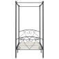 vidaXL Estructura de cama con dosel metal gris 100x200 cm vidaXL Estructura de cama con dosel metal gris 100x200 cm