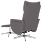 vidaXL Sillón de masaje reclinable con reposapiés cuero sintético gris vidaXL Sillón de masaje reclinable con reposapiés cuero sintético gris