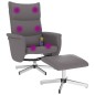 vidaXL Sillón de masaje reclinable con reposapiés cuero sintético gris vidaXL Sillón de masaje reclinable con reposapiés cuero sintético gris