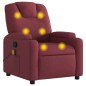 vidaXL Sillón de masaje reclinable de tela color vino tinto vidaXL Sillón de masaje reclinable de tela color vino tinto