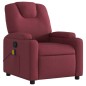 vidaXL Sillón de masaje reclinable de tela color vino tinto vidaXL Sillón de masaje reclinable de tela color vino tinto