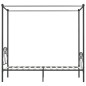 vidaXL Estructura de cama con dosel metal gris 100x200 cm vidaXL Estructura de cama con dosel metal gris 100x200 cm