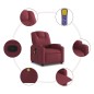 vidaXL Sillón de masaje reclinable de tela color vino tinto vidaXL Sillón de masaje reclinable de tela color vino tinto