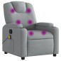 vidaXL Sillón reclinable de masaje de tela gris claro vidaXL Sillón reclinable de masaje de tela gris claro