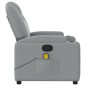 vidaXL Sillón reclinable de masaje de tela gris claro vidaXL Sillón reclinable de masaje de tela gris claro
