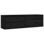 vidaXL Armario de pared 2 uds madera maciza de pino negro 60x30x35 cm vidaXL Armario de pared 2 uds madera maciza de pino negro 60x30x35 cm