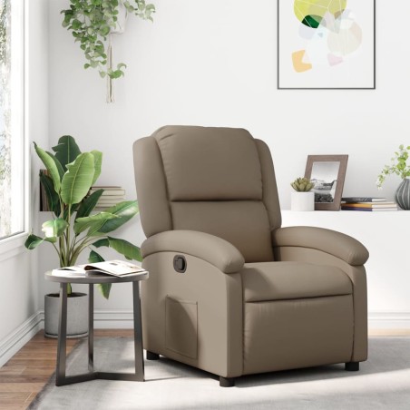 vidaXL Sillón reclinable de cuero sintético color capuchino