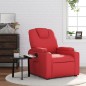 vidaXL Sillón reclinable de cuero sintético rojo vidaXL Sillón reclinable de cuero sintético rojo