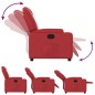 vidaXL Sillón reclinable de cuero sintético rojo vidaXL Sillón reclinable de cuero sintético rojo