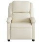 vidaXL Sillón reclinable de masaje cuero sintético crema vidaXL Sillón reclinable de masaje cuero sintético crema