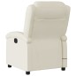 vidaXL Sillón reclinable de masaje cuero sintético crema vidaXL Sillón reclinable de masaje cuero sintético crema