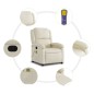 vidaXL Sillón reclinable de masaje cuero sintético crema vidaXL Sillón reclinable de masaje cuero sintético crema