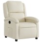 vidaXL Sillón reclinable de cuero sintético crema vidaXL Sillón reclinable de cuero sintético crema