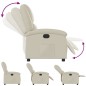 vidaXL Sillón reclinable de cuero sintético crema vidaXL Sillón reclinable de cuero sintético crema