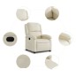 vidaXL Sillón reclinable de cuero sintético crema vidaXL Sillón reclinable de cuero sintético crema