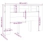 vidaXL Mueble cabecero color roble ahumado 160x18,5x104,5 cm