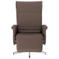 vidaXL Sillón reclinable con reposapiés cuero sintético marrón vidaXL Sillón reclinable con reposapiés cuero sintético marrón