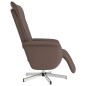 vidaXL Sillón reclinable con reposapiés cuero sintético marrón vidaXL Sillón reclinable con reposapiés cuero sintético marrón
