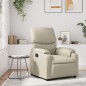 vidaXL Sillón reclinable de cuero sintético crema vidaXL Sillón reclinable de cuero sintético crema