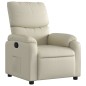 vidaXL Sillón reclinable de cuero sintético crema vidaXL Sillón reclinable de cuero sintético crema
