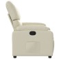 vidaXL Sillón reclinable de cuero sintético crema vidaXL Sillón reclinable de cuero sintético crema