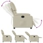 vidaXL Sillón reclinable de cuero sintético crema vidaXL Sillón reclinable de cuero sintético crema