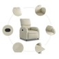 vidaXL Sillón reclinable de cuero sintético crema vidaXL Sillón reclinable de cuero sintético crema