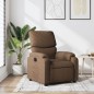 vidaXL Sillón reclinable de tela marrón vidaXL Sillón reclinable de tela marrón