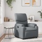 vidaXL Sillón reclinable de cuero sintético gris vidaXL Sillón reclinable de cuero sintético gris