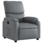 vidaXL Sillón reclinable de cuero sintético gris vidaXL Sillón reclinable de cuero sintético gris