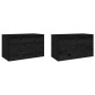 vidaXL Armario de pared 2 uds madera maciza de pino negro 60x30x35 cm vidaXL Armario de pared 2 uds madera maciza de pino negro 60x30x35 cm