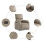 vidaXL Sillón reclinable de cuero sintético color capuchino vidaXL Sillón reclinable de cuero sintético color capuchino