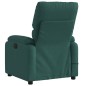 vidaXL Sillón de masaje reclinable de tela verde oscuro