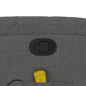 vidaXL Sillón de masaje reclinable de tela gris oscuro
