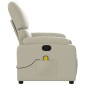 vidaXL Sillón reclinable de masaje cuero sintético crema vidaXL Sillón reclinable de masaje cuero sintético crema
