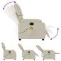vidaXL Sillón reclinable de masaje cuero sintético crema vidaXL Sillón reclinable de masaje cuero sintético crema