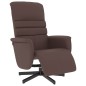 vidaXL Sillón reclinable con reposapiés cuero sintético marrón vidaXL Sillón reclinable con reposapiés cuero sintético marrón